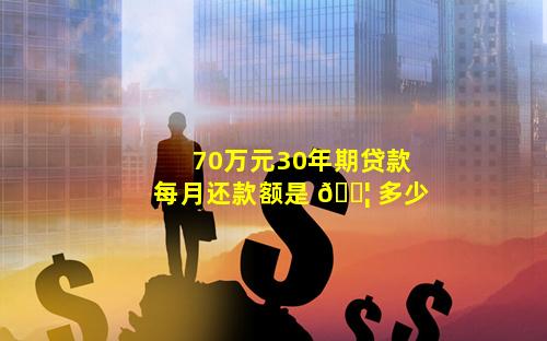 70万元30年期贷款每月还款额是 🐦 多少